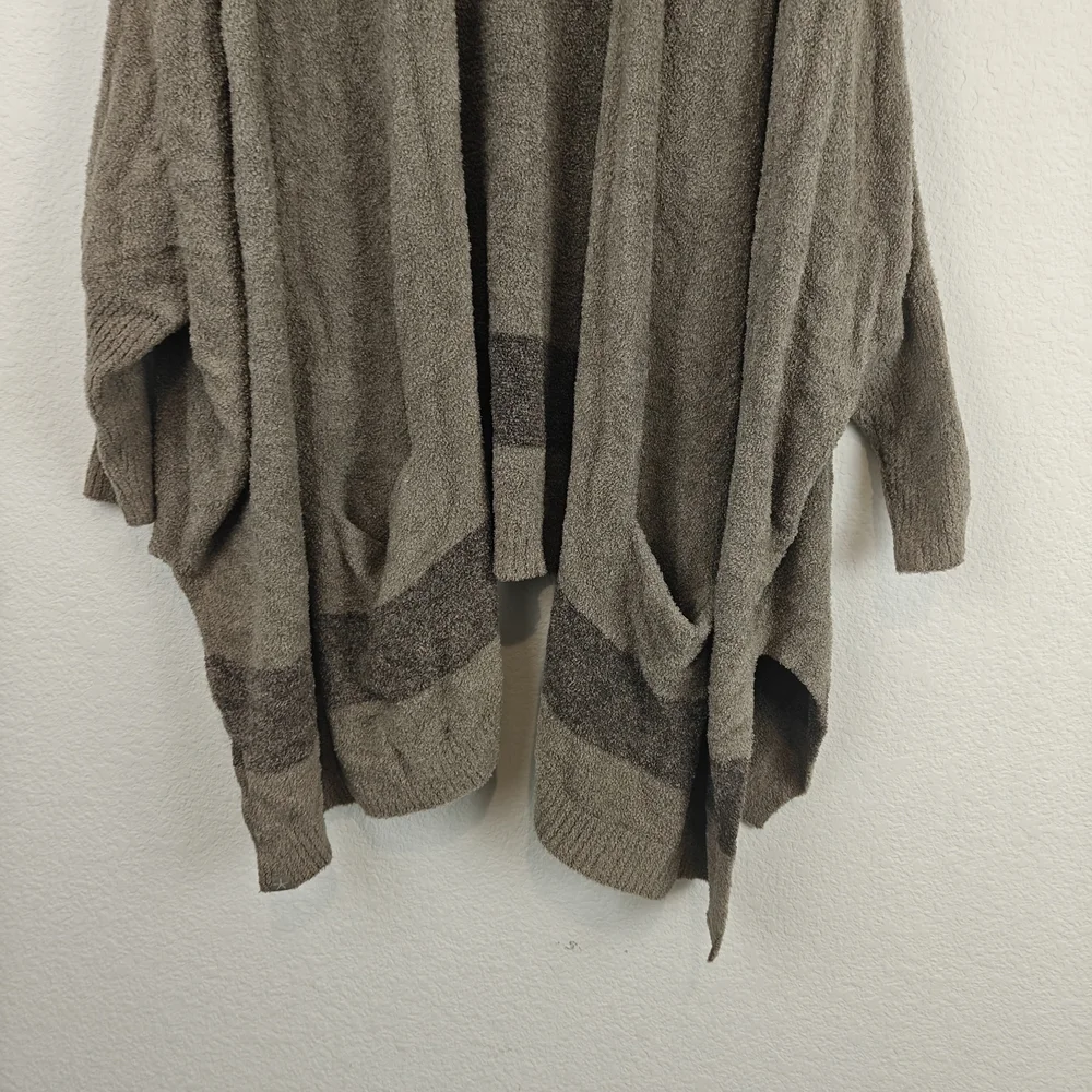 Barefoot Dreams Women Cliffside Dolman Sleeve Cardigan One Size Gray Open Front - Picture 5 of 16